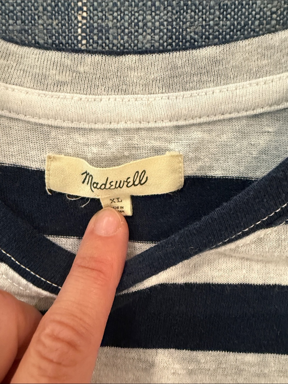 Madewell Linen Blend Tee - Picture 2 of 3